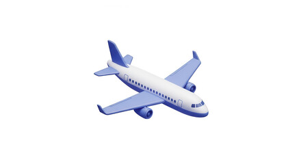 Airplane flying in the sky isolated on transparent background