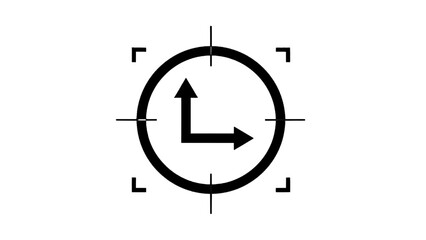 Vector illustration of a focused time measurement concept icon, on transparent background