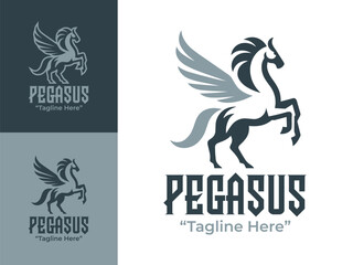 Fototapeta premium Pegasus Logo Modern Minimalist Elegant Myth Symbol