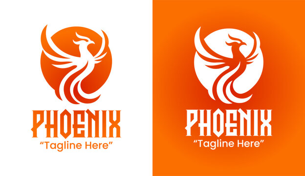 Phoenix Logo Modern Minimalist Rebirth Identity
