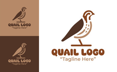 Obraz premium Quail Logo Modern Minimalist Agricultural Branding