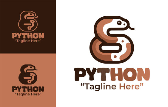 Python Logo Modern Minimalist Reptile Brand Symbol