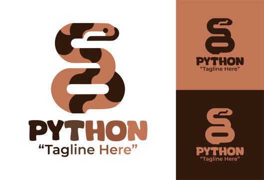 Python Logo Modern Minimalist Predator Identity