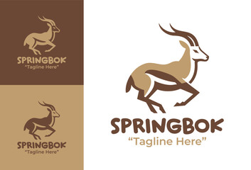 Springbok Logo Modern Minimalist African Identity