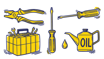 Essential Hand Tools and Toolbox for Maintenance and Repair Tasks.