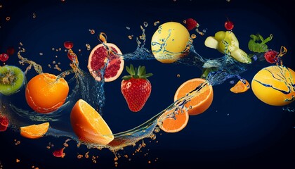 fresh fruit juice splash