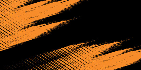 orange and black brush Car sticker wrap pattern banner abstract sporty lines black and orange color combination grunge brush modern.