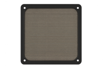 Computer cooling fan dust filter mesh on transparent background