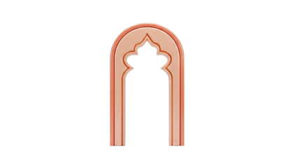 Rose Gold Trefoil Arch Decorative Object