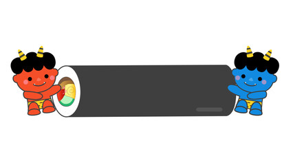 節分の鬼と恵方巻(16:9)