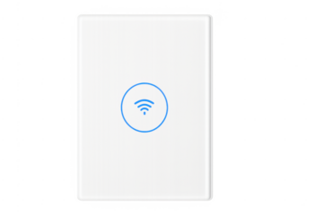White smart home wi-fi light touch switch