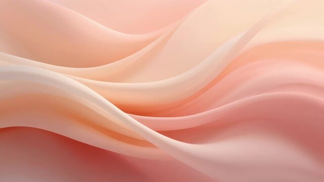 Elegant Flowing Peach Fabric Waves Abstract Background. 4k Beauty Footage Background Video