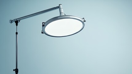Medical operating room surgical light suspended from arm