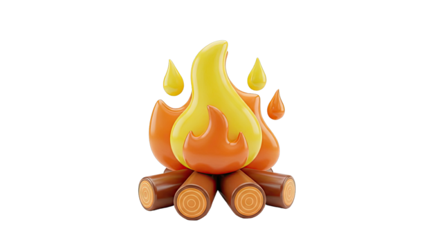 Stylized Campfire Illustration - Powered by Adobe
