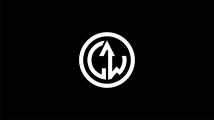 Modern white logo on black background for business branding