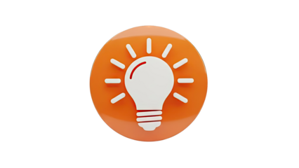 3D Bulb Icon