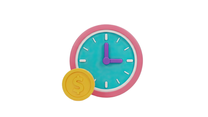 Time is Money Clock and Coin