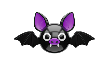 Cute 3D Bat Illustration