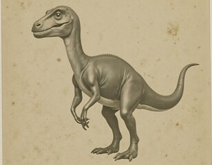 Old Portait Cabinet of a dinosaur