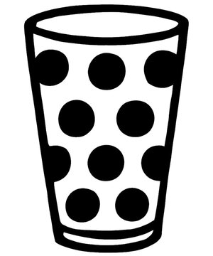 Dubbeglas Doodle Clipart, isolated background