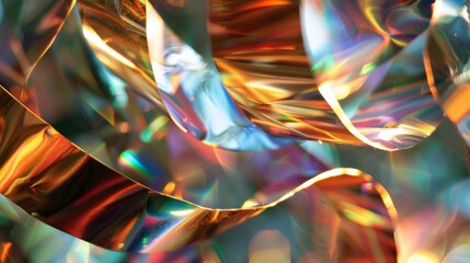 Soft lighting reflecting off of metallic streamers adding a touch of glamour to the party.