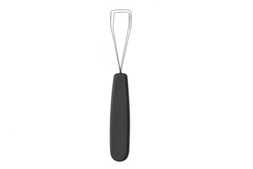 Black zipper loop pulling tool on transparent background