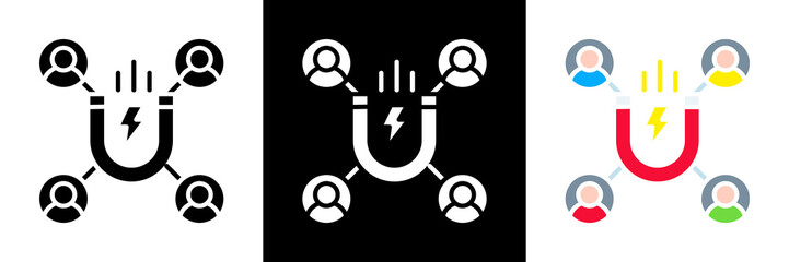 Lead Generation Icon Set Glyph vector Illustration 