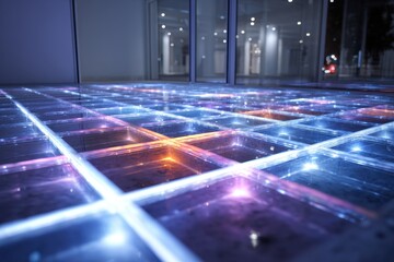 Illuminated Modern Floor Design with Colorful LED Effects