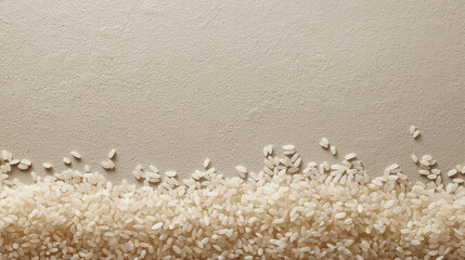 Rice grains, steamed white rice, freshly cooked and fluffy texture