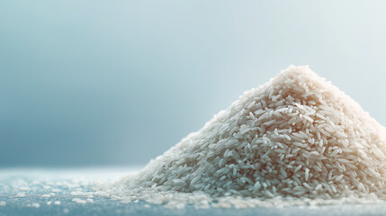 Rice grains, steamed white rice, freshly cooked and fluffy texture