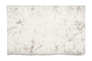 White marble slab presenting a natural stone texture with gray veins, abstract surface background on transparent