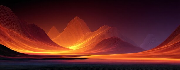 Computer screen displays vibrant red and orange background screen depicts abstract background with red and orange hues