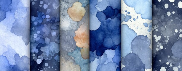 Vibrant watercolor textures display fluid artistry fluid washes and brushstrokes form organic visual patterns