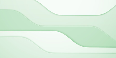 A minimalist illustration featuring soft, flowing waves in various shades of green and white, creating a calming and serene atmosphere.