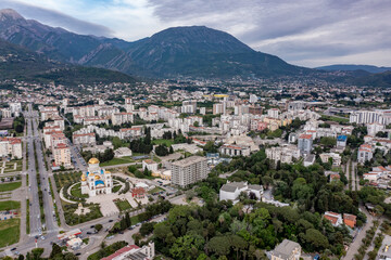 City of Bar, Aerial drone view, Montenegro