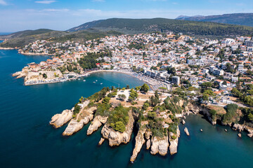 Ulcinj, Old city and popular travel destination on Adriatic sea in Montenegro