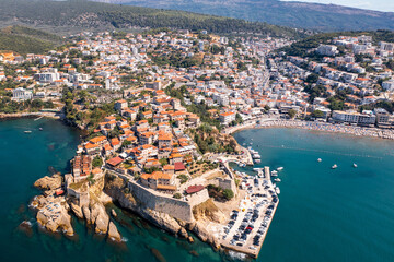 Ulcinj, Old city and popular travel destination on Adriatic sea in Montenegro