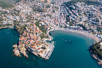 Ulcinj, Old city and popular travel destination on Adriatic sea in Montenegro