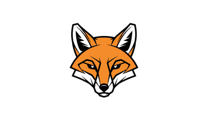 Fototapeta premium Stylized illustration of a fox head with sharp features and bold colors.