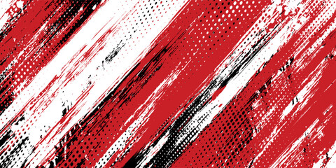 Gaming esport background striking stripes electric banner vector illustration design red black grunge brush wing comic pattern modern abstract concept livery stripes decal paint splash splatter.eps 10 © Samsul