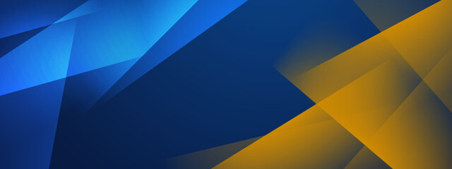 Abstract blue and yellow shapes intersecting in a vibrant background. Ideal for design projects, wallpapers, presentations, and digital art creations