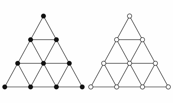 Pythagorean tetractys diagram or tetractys or tetrad or the tetractys of the decad.Abstract mathematical symbol used in philosophy, numerology, education, and sacred geometry concepts