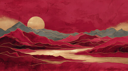 sunrise in mountains