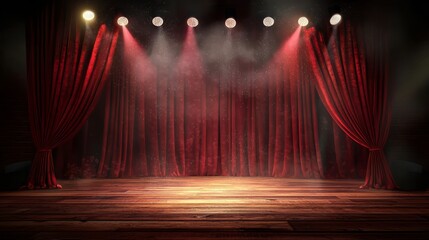 An inviting theater setting with ample copy space for creative use.