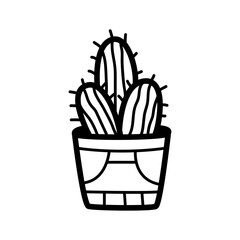 Cactus potted cartoon design illustration