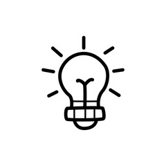 Bulb icon graphic design illustration