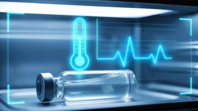 Motion HUD of Temperature Monitor for Medical Logistics Cold Chain