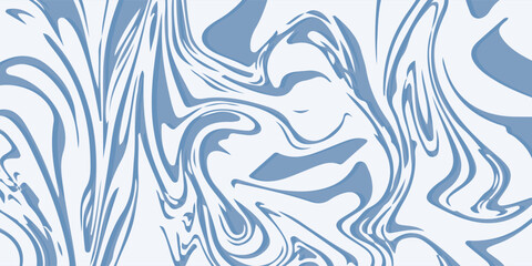 Vector illustration of stylized water surface with organic rich blue shapes and uneven white outlines. Seamless marine-inspired pattern, ideal for ocean waves and sea-themed design