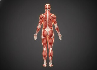 Human Muscular System: Posterior View