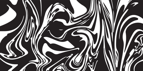 Monochrome Liquid Marble Pattern. vector Eps 10